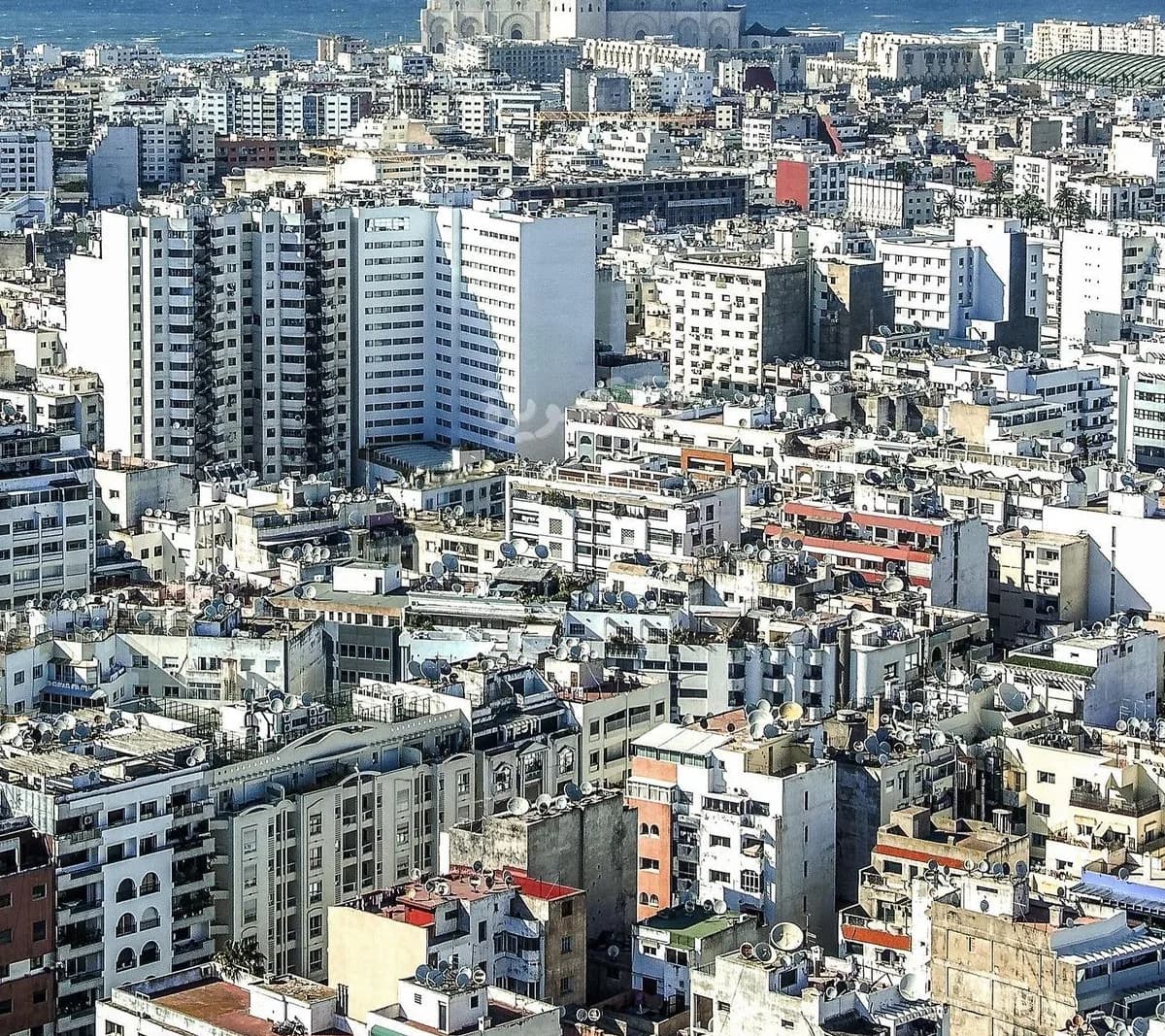 The white skyline of downtown Casablanca