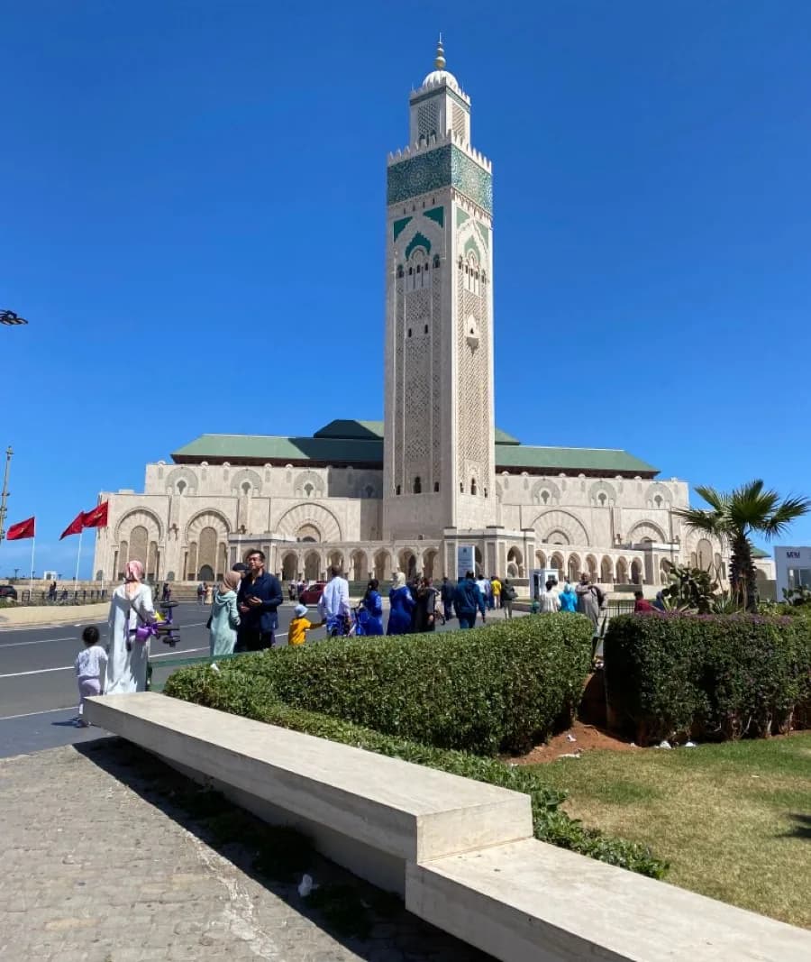 Visitors at the Hassan II Mosque, Casablanca