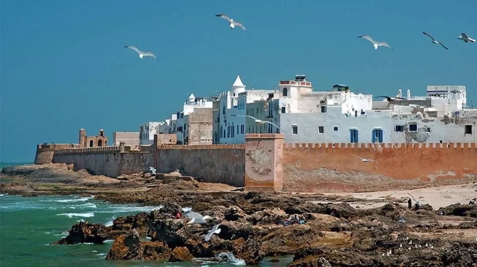 The white medina of Asilah behind its Atlantic sea walls